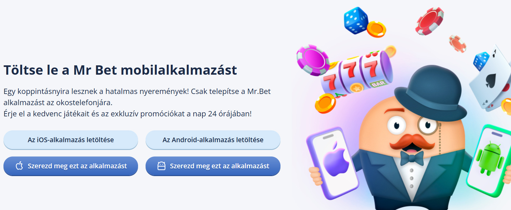 Mr Bet alkalmazás letöltése